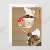 伊藤若冲のゲンドアンドロスター ポストカード (正面/裏面)