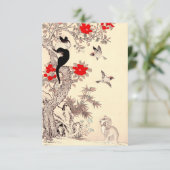 伊藤若冲の子猫と子犬の招待状 招待状 (スタンド正面)