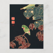 伊藤若冲の日本画鳥芸術「オウム」 ポストカード (正面)