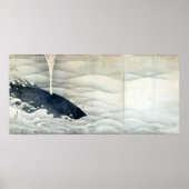 伊藤若冲の象と鯨の屏風 ポスター (正面)