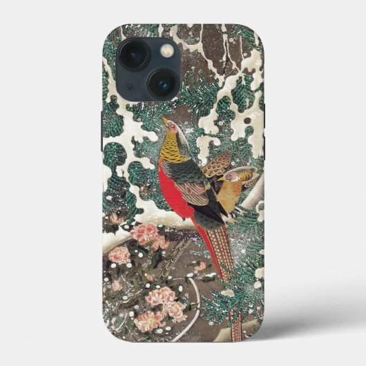 伊藤若冲の雪の中のキジ Case-Mate iPhoneケース (裏面)