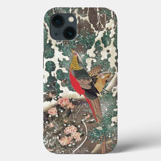 伊藤若冲の雪の中のキジ Case-Mate iPhoneケース (裏面)