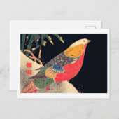 伊藤若冲の『雪の中の金雉』 ポストカード (正面/裏面)