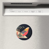 伊藤若冲の『雪の中の金雉』 マグネット (インサイチュ (食洗機))