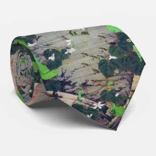 伊藤若冲、池辺群虫図 ネクタイ