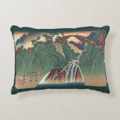 伊那川の橋の眺め、野尻広重 アクセントクッション (正面)