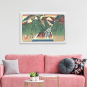 伊那川の橋の眺め、野尻広重 キャンバスプリント (インサイチュ (リビング))