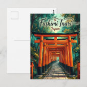伏見稲荷大社 日本 ポストカード (正面/裏面)