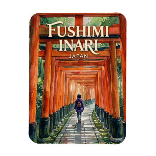 伏見稲荷大社 日本 マグネット (縦)
