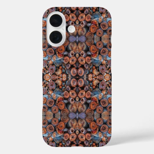 伐採された木の幹の積み重ねられたパターン 写真 Case-Mate iPhoneケース (裏面)