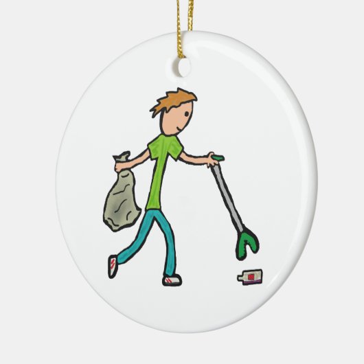 伐採とゴミ拾い セラミックオーナメント (左)