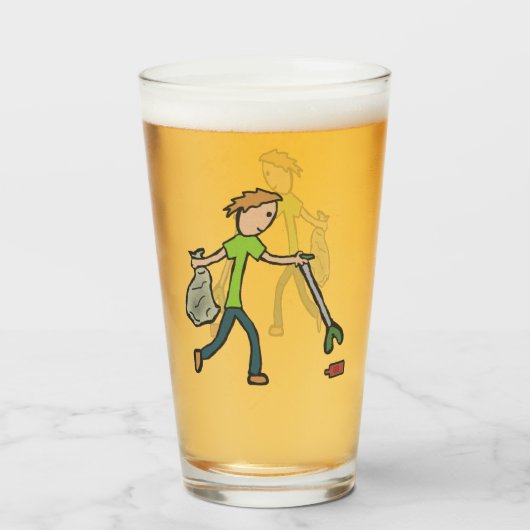 伐採とゴミ拾い タンブラーグラス (ドリンク正面)