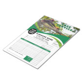伐採サービス請求書見積書テンプレート ノートパッド (アングル)