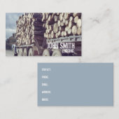 伐採ヴィンテージトラック運搬ウッドフォリントミル 名刺 (正面/裏面)