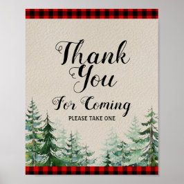 伐採作業員ベイビーシャワー ご来場ありがとうございました ポスター