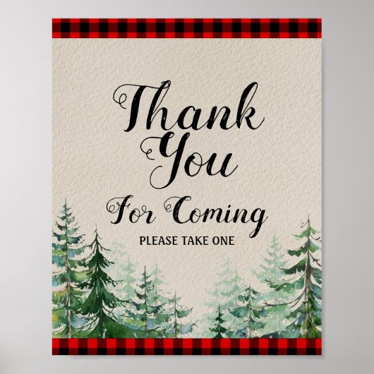 伐採作業員ベイビーシャワー ご来場ありがとうございました ポスター (正面)