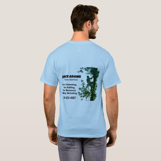 伐採屋の木のサービス Tシャツ (裏面フル)