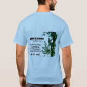 伐採屋の木のサービス Tシャツ (裏面)