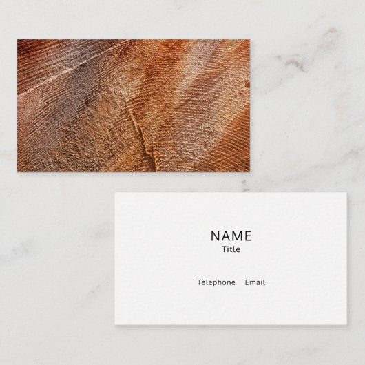 伐採木木目 名刺 (正面/裏面)