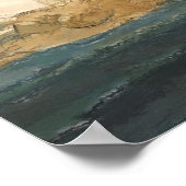 伐採材トラック輸送芸術 ポスター (角)