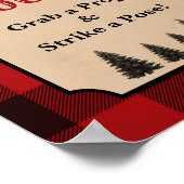 伐採者フォトブース看板　小道具を持って ポスター (角)