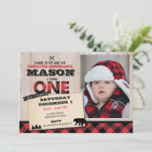 伐採者ワイルダネスファーストバースデー招待状 招待状 (スタンド正面)