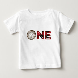 伐採者誕生日1歳シャツ ベビーTシャツ