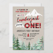 伐採者（ランバージャック）は1歳の誕生日招待状を迎える 招待状 (正面)