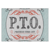 休おもしろい暇のふりをして昇進おめでとう カッティングボード (正面)