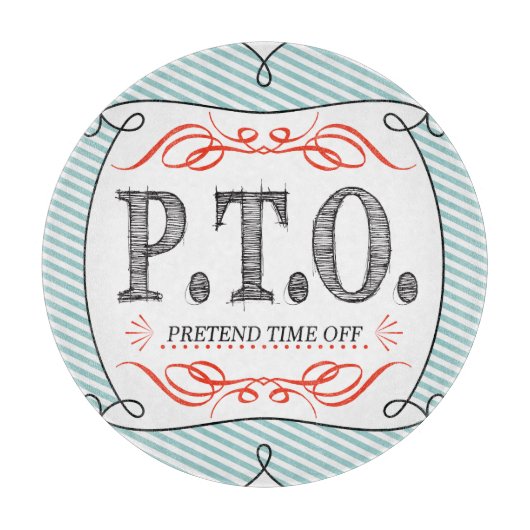 休おもしろい暇のふりをして昇進おめでとう カッティングボード (正面)