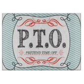 休おもしろい暇のふりをして昇進おめでとう カッティングボード (正面)