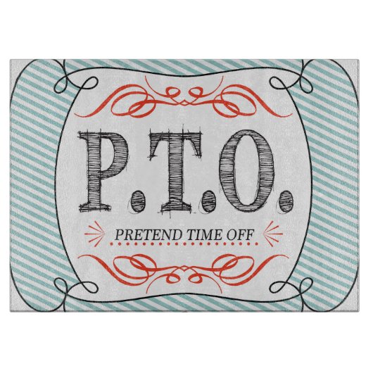 休おもしろい暇のふりをして昇進おめでとう カッティングボード (正面)