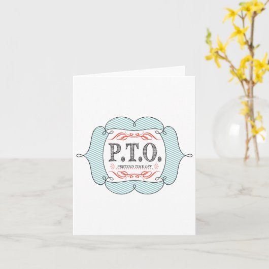 休おもしろい暇のふりをして昇進おめでとう カード (黄色い花)