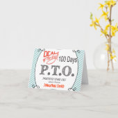 休おもしろい暇のふりをして昇進おめでとう カード (黄色い花)