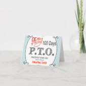 休おもしろい暇のふりをして昇進おめでとう カード (正面)