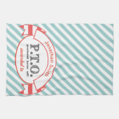 休おもしろい暇のふりをして昇進おめでとう キッチンタオル (横)