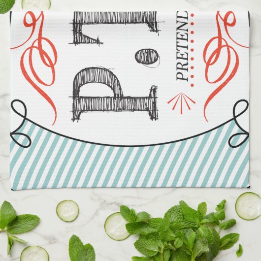 休おもしろい暇のふりをして昇進おめでとう キッチンタオル (折り畳み)