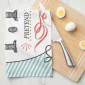 休おもしろい暇のふりをして昇進おめでとう キッチンタオル (四つ折り)