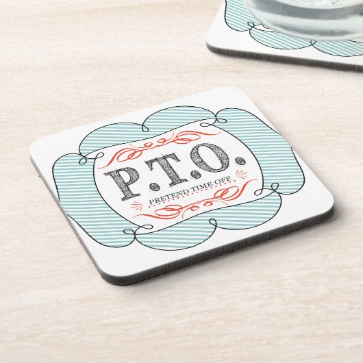 休おもしろい暇のふりをして昇進おめでとう コースター (左側)