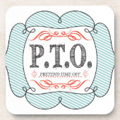 休おもしろい暇のふりをして昇進おめでとう コースター (正面)