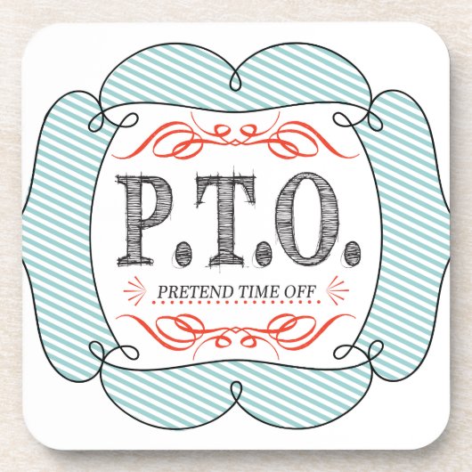 休おもしろい暇のふりをして昇進おめでとう コースター (正面)