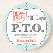 休おもしろい暇のふりをして昇進おめでとう コースター (正面)