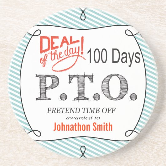 休おもしろい暇のふりをして昇進おめでとう コースター (正面)