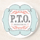 休おもしろい暇のふりをして昇進おめでとう コースター (正面)