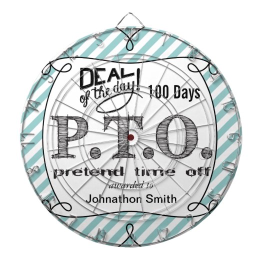 休おもしろい暇のふりをして昇進おめでとう ダーツボード (正面)