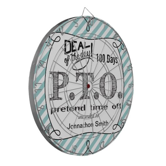 休おもしろい暇のふりをして昇進おめでとう ダーツボード (正面左)