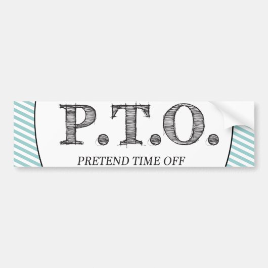 休おもしろい暇のふりをして昇進おめでとう バンパーステッカー (正面)