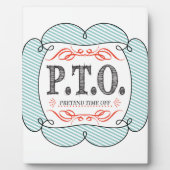 休おもしろい暇のふりをして昇進おめでとう フォトプラーク (正面)