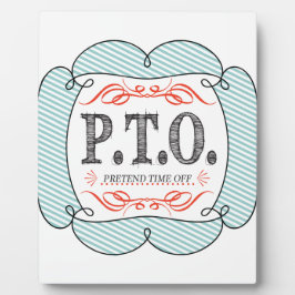 休おもしろい暇のふりをして昇進おめでとう フォトプラーク