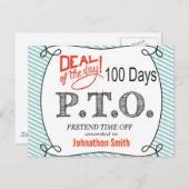 休おもしろい暇のふりをして昇進おめでとう ポストカード (正面/裏面)